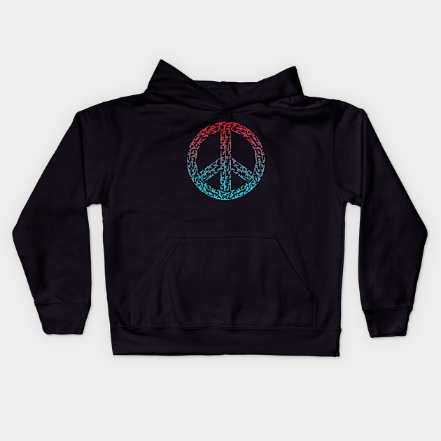 Peace guns Kids Hoodie by ChetanAdlak